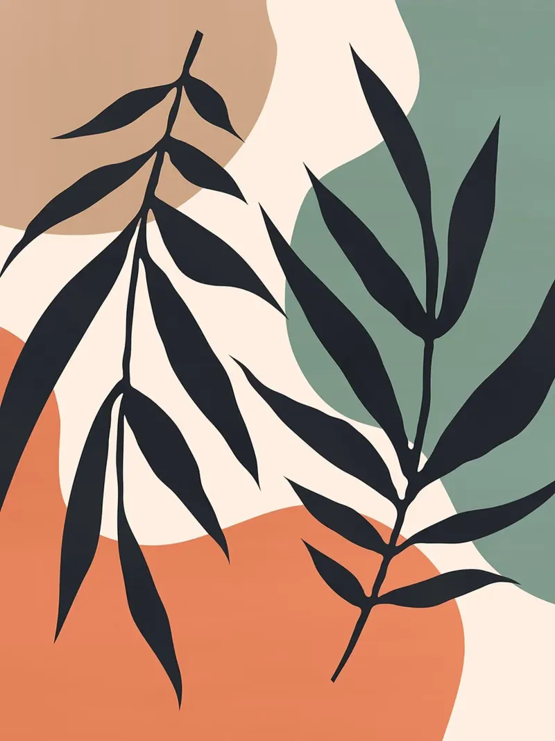 Floreale minimalista poster da Leon Franke