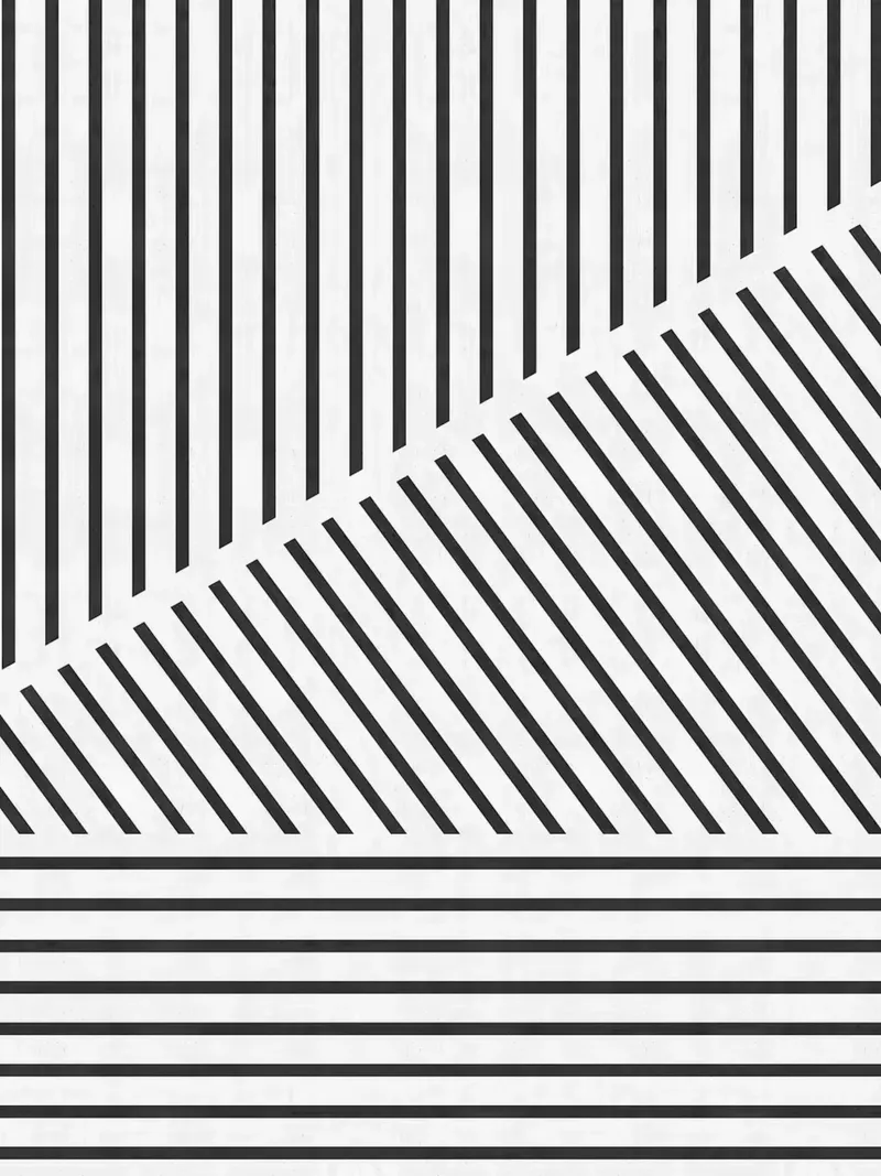 Minimalist lines canvas with Floater frame by Leon Franke