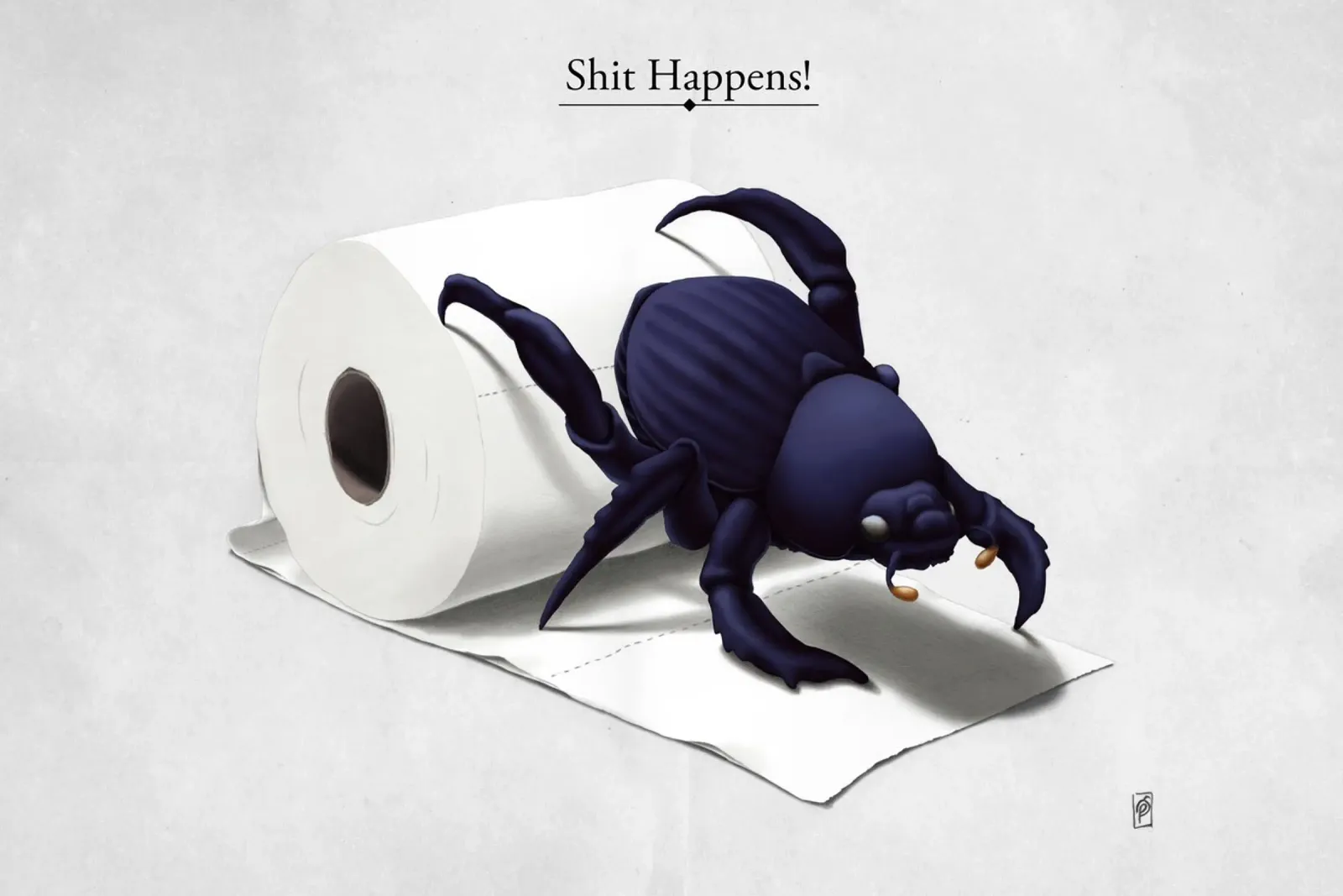 Shit Happens! (Titled) pellicola backlit da Rob Art | Illustration