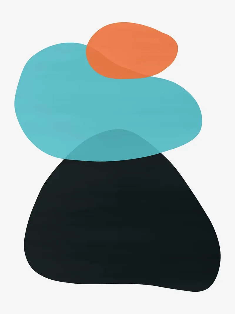 Astrazione del colore VI poster con telaio in alluminio da Maria Maier