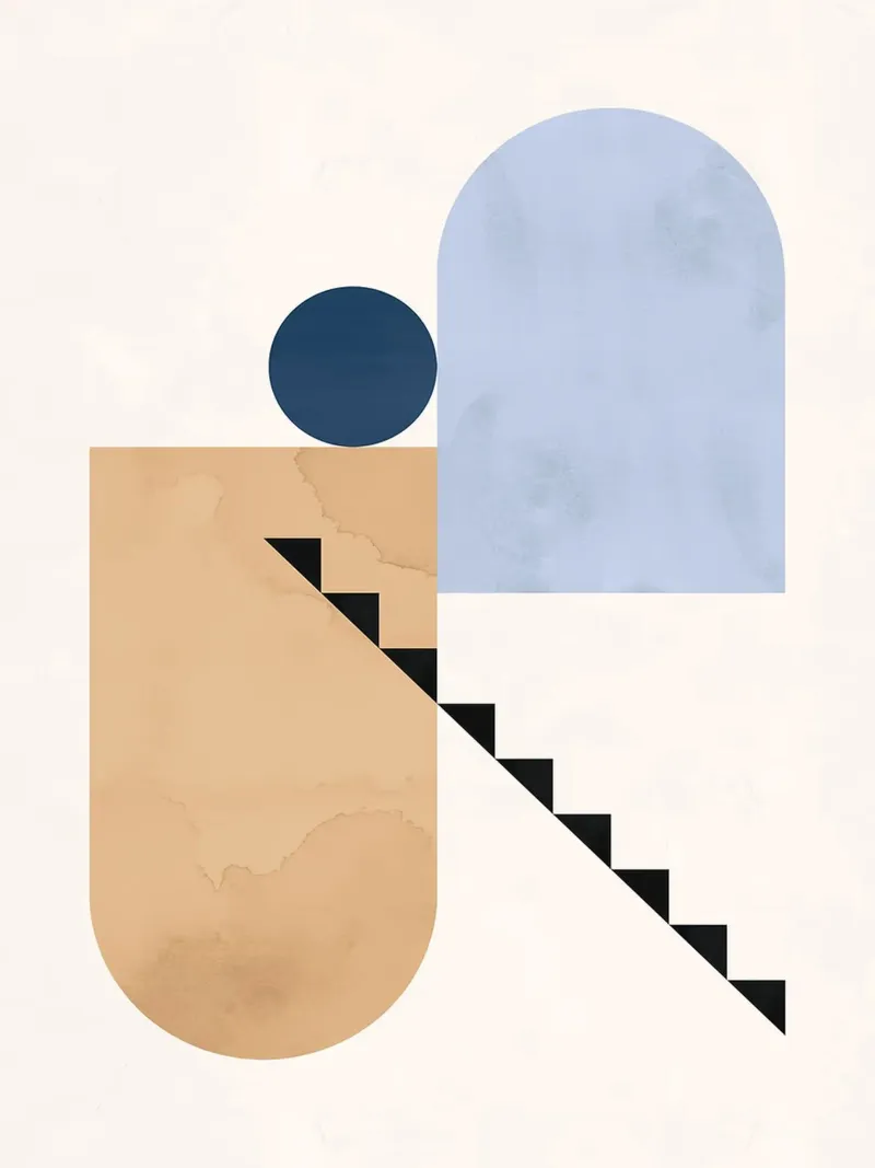 Art of shapes canvas with Floater frame by Maria Maier