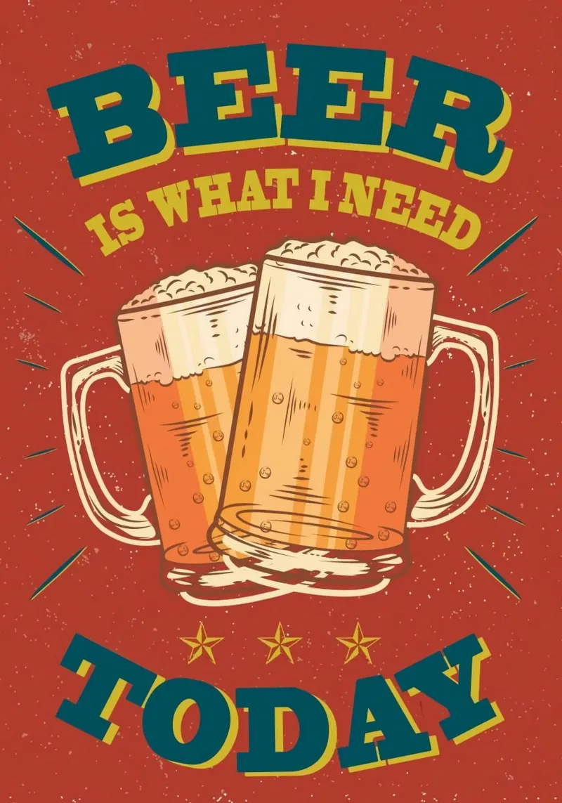 beer what i need today canvas met Baklijst van comura