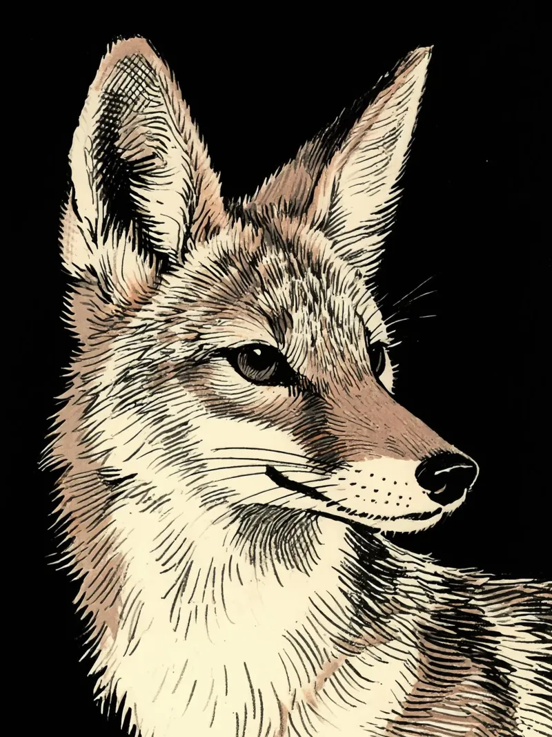 Coyote poster con telaio in plastica da knowledge
