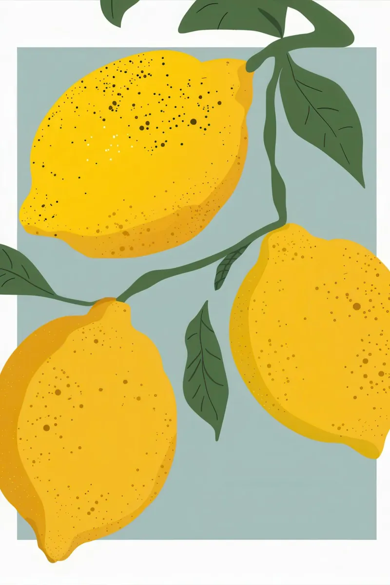 Golden Lemon Duet canvas with Floater frame by Sure Paint