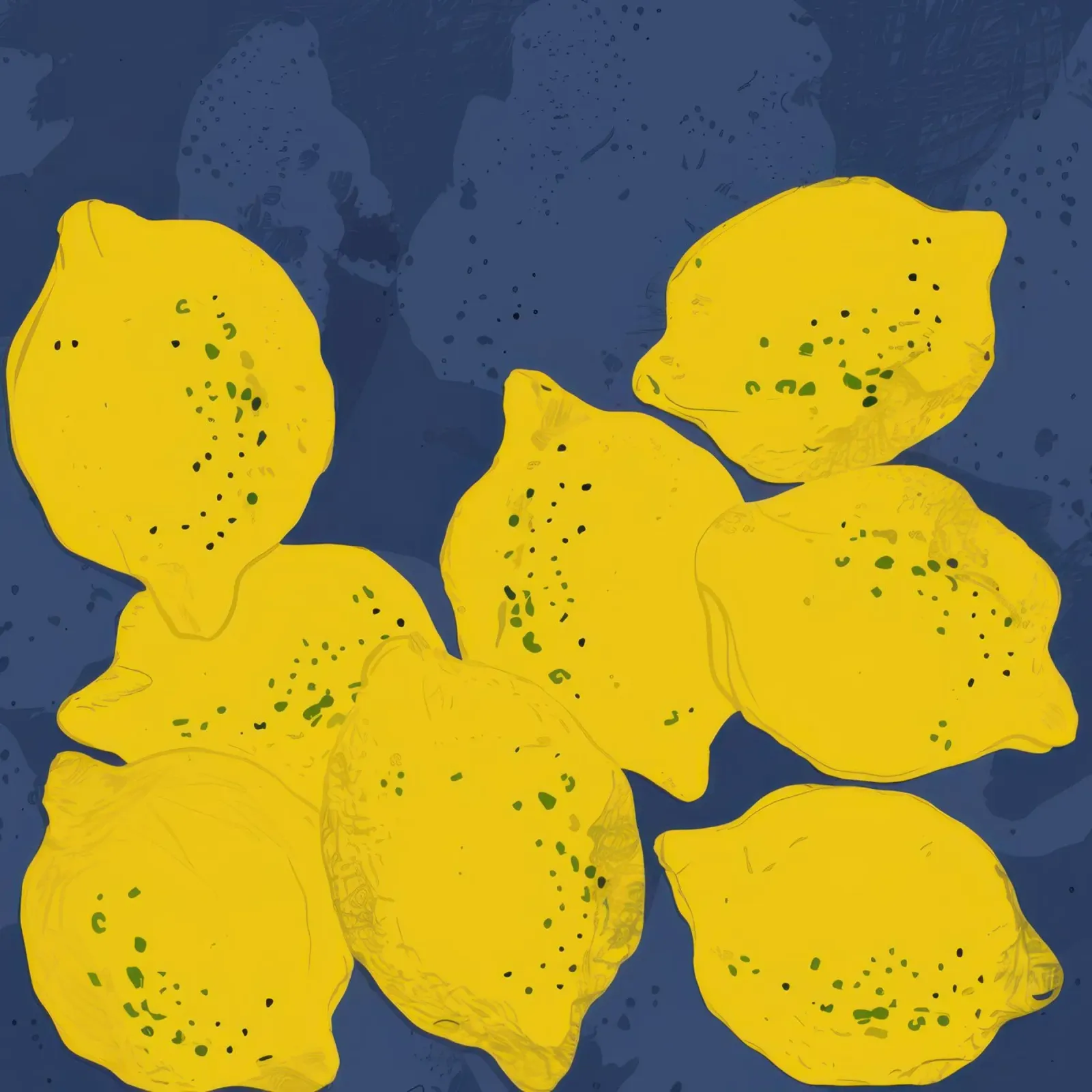Texturierter Zitronenflor Poster von Enter Bloom