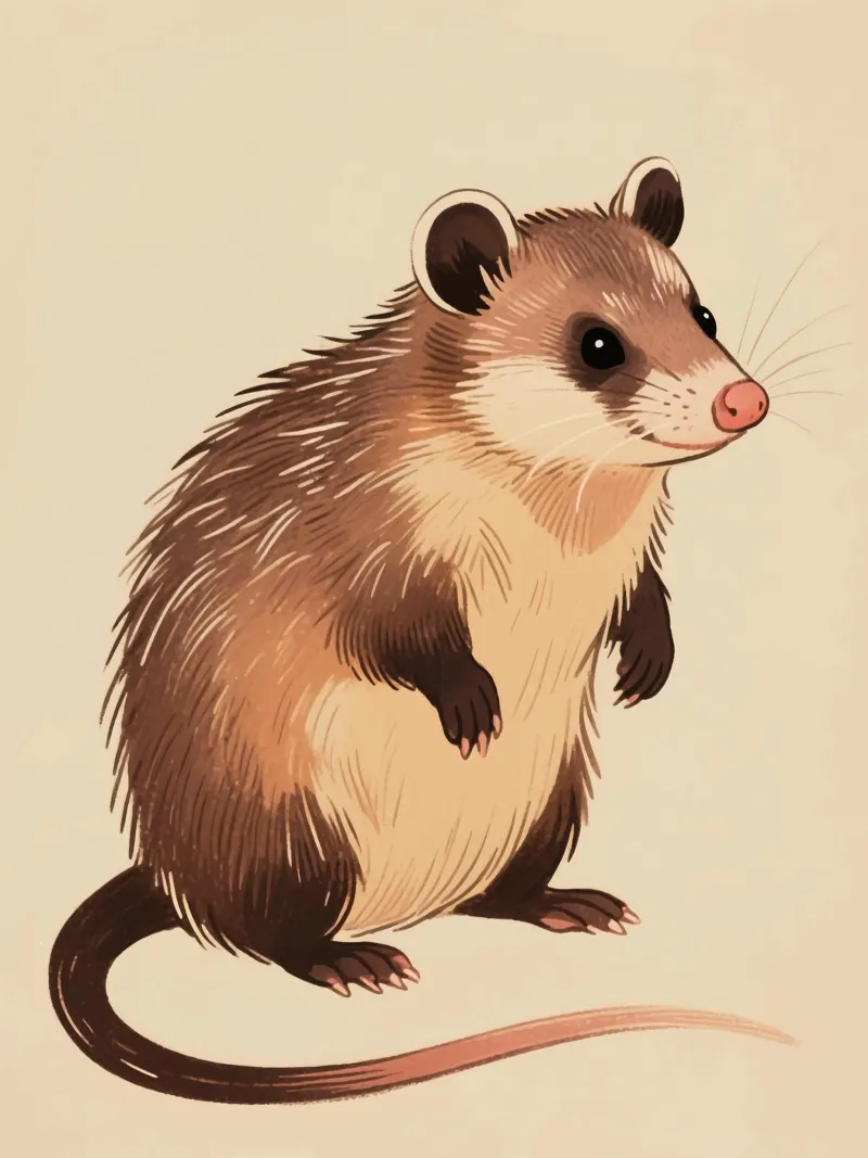 Opossum poster con telaio in plastica da knowledge