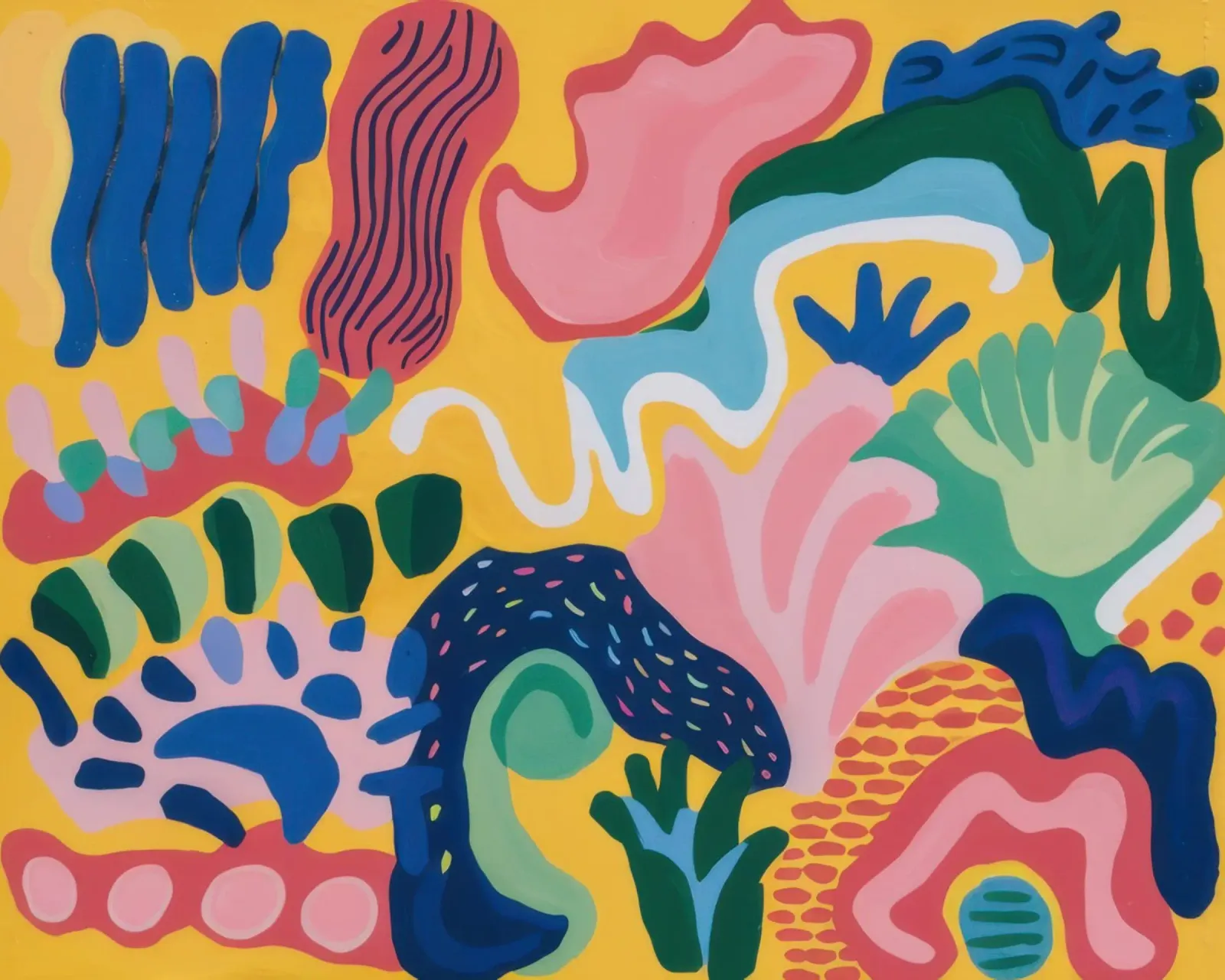 Grillig abstract landschap poster van Moon Revolver