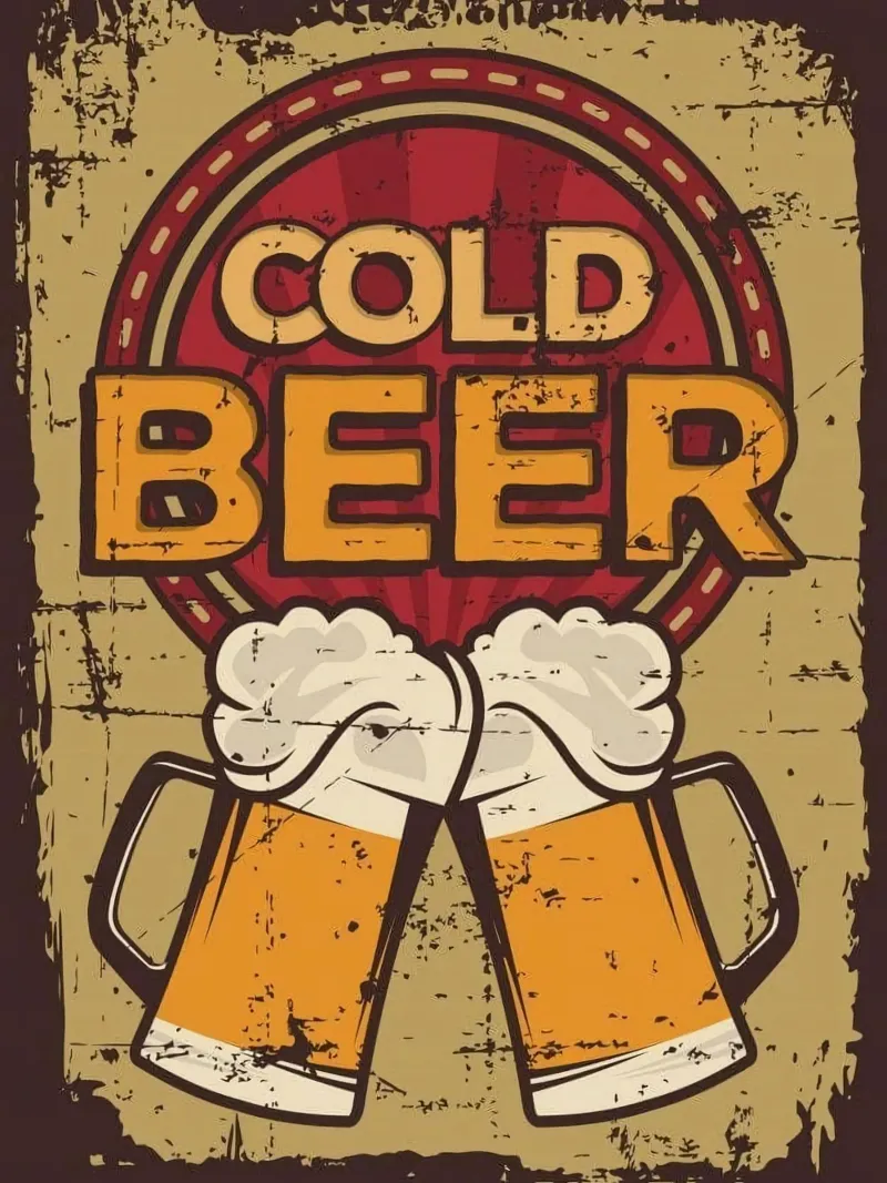 cold beer couple poster da comura