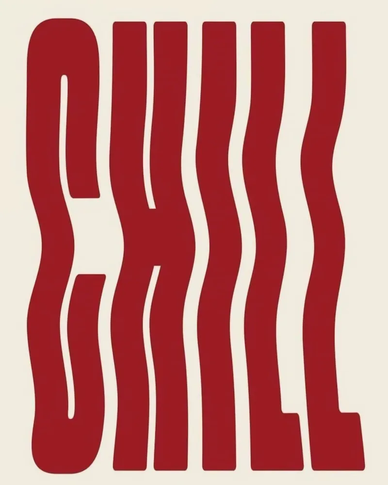 chill curve poster con telaio in plastica da Josum
