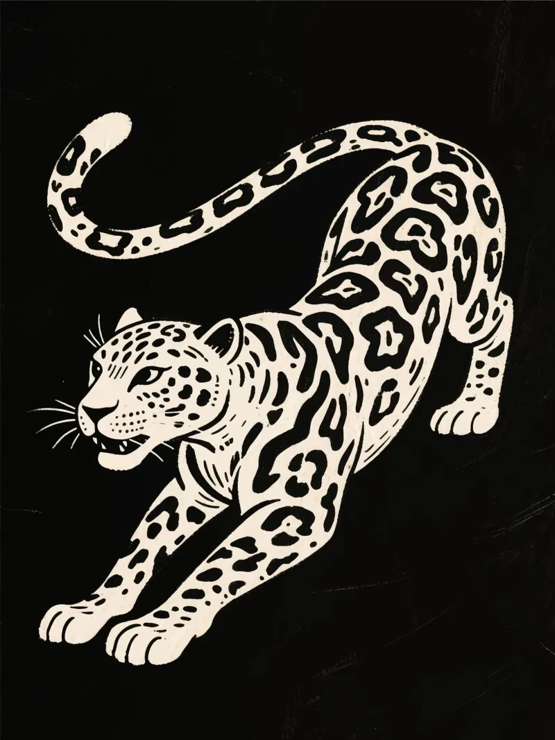 Jaguar canvas met Baklijst van knowledge