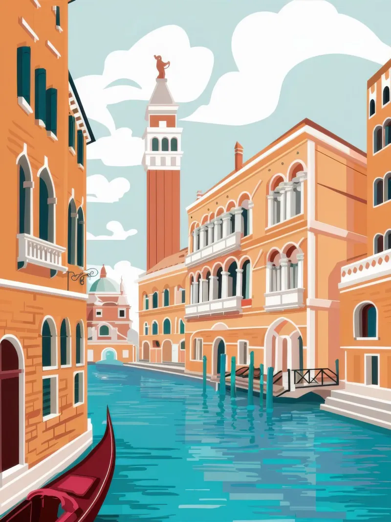 Serenità del canale veneziano poster da Echo Saber