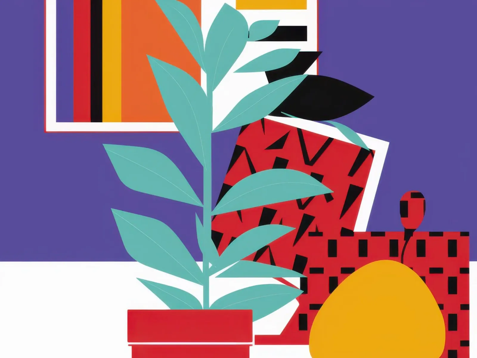 Natura morta a blocchi di colore poster da Enter Bloom