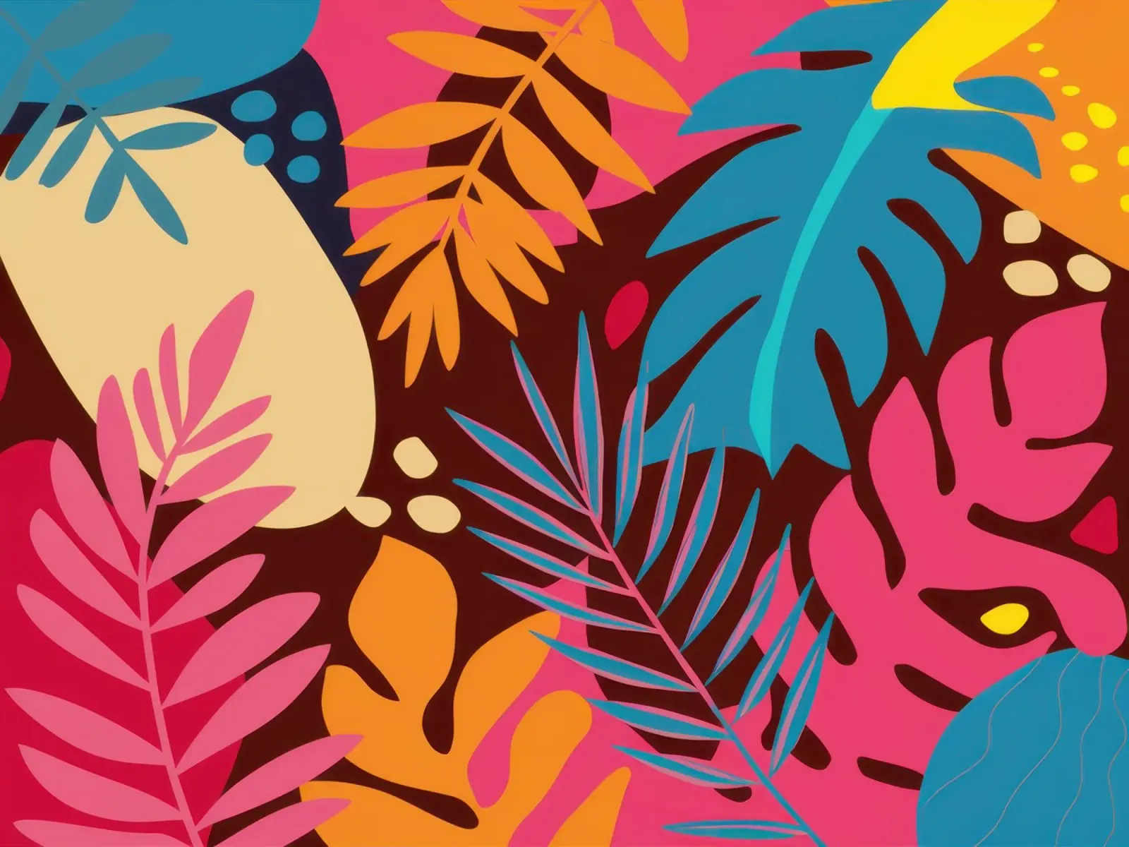 Crepuscolo tropicale astratto poster da Orchid Patina