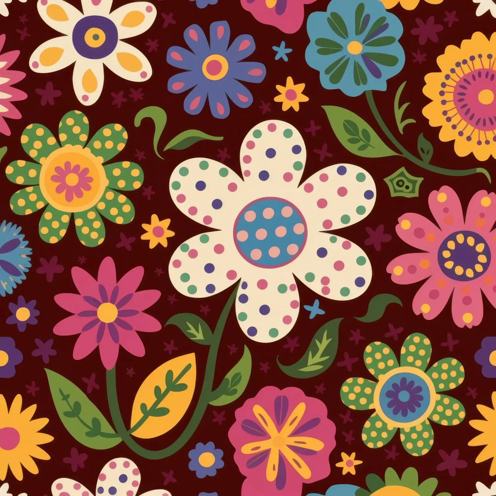 Patchwork floreale Folksy poster con telaio in plastica da Orchid Patina