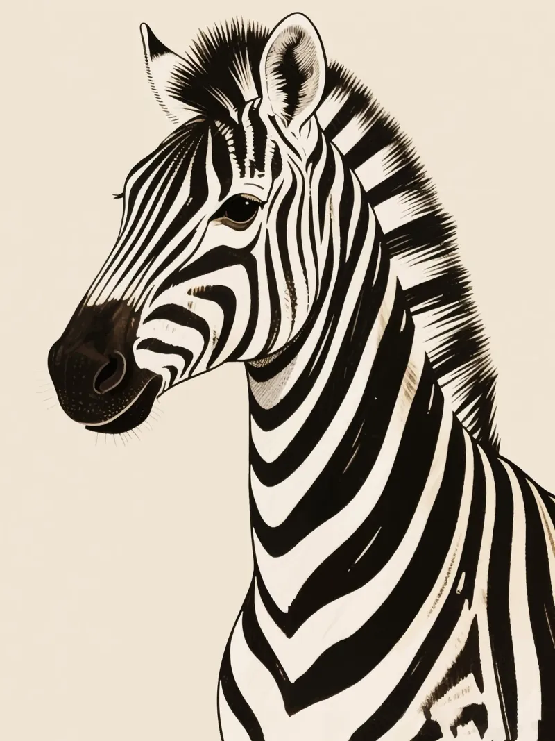 Zebra canvas with Floater frame by knowledge