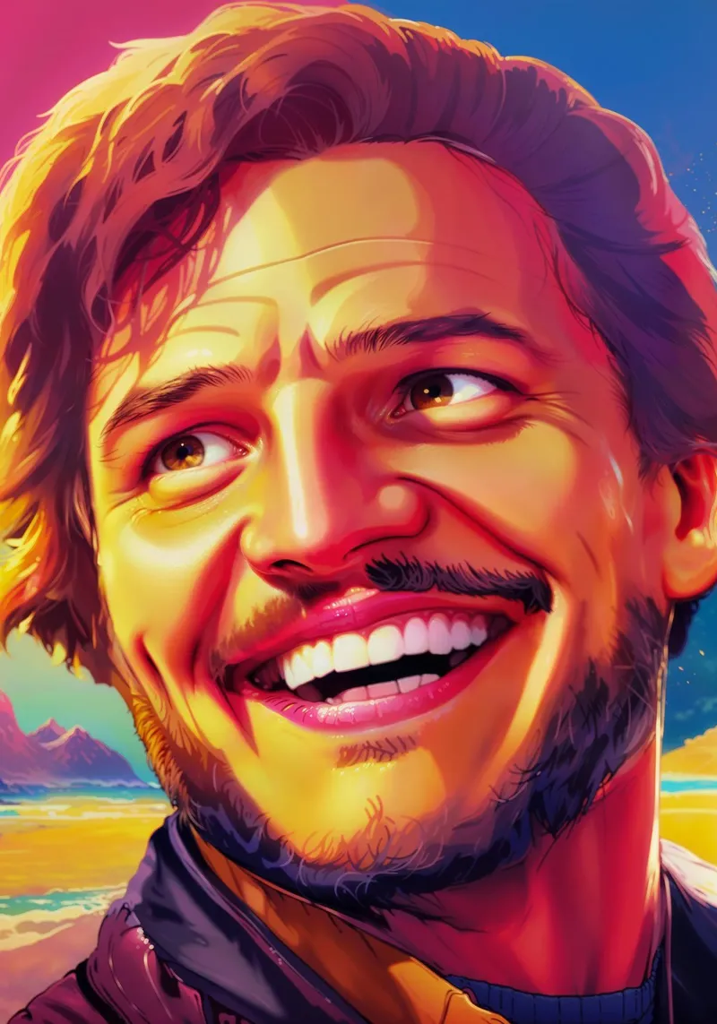 Pedro Pascal Meme Art pellicola backlit da Lootprint