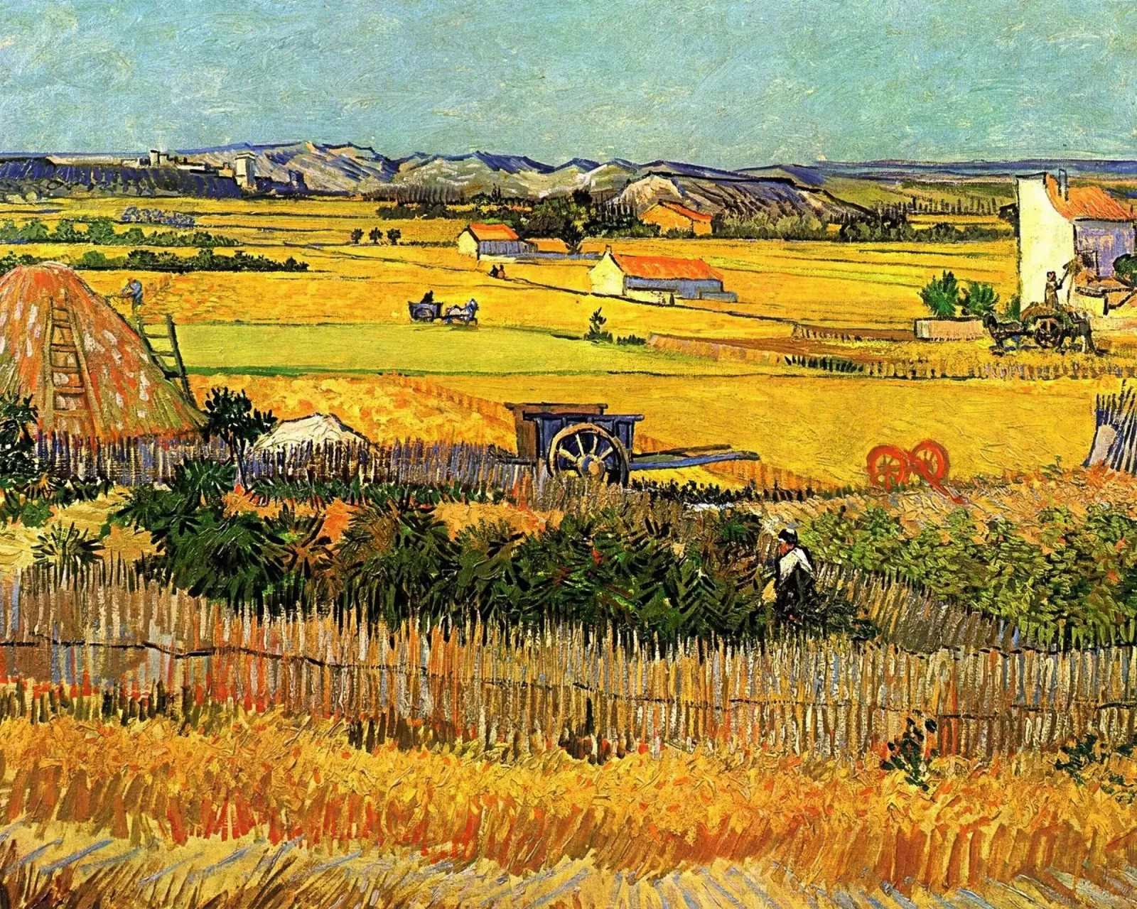 Die Ernte in La Crau war eines von vielen Gemälden, die Van Gogh Poster von Rayretr