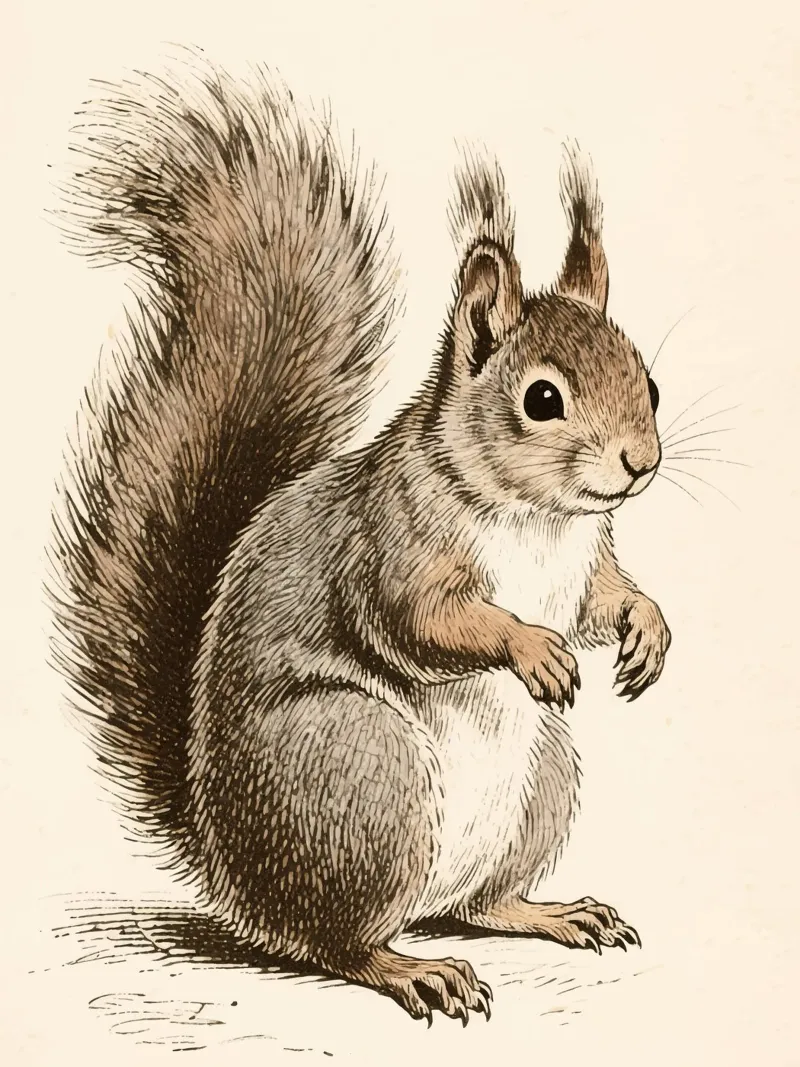 Squirrel canvas with Floater frame by knowledge