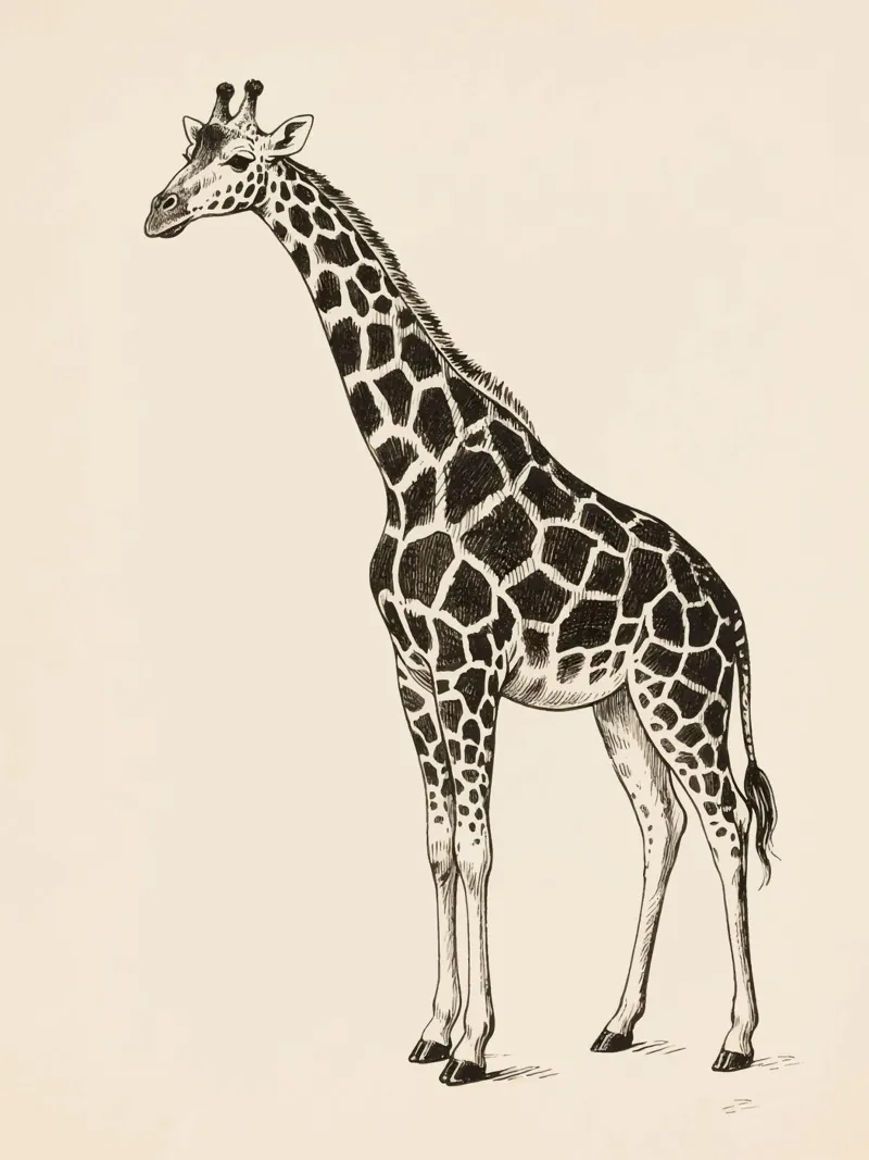 Giraffa poster con telaio in plastica da knowledge