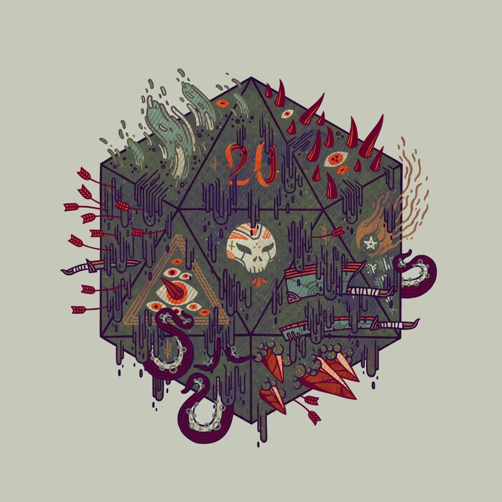 Die of Death canvas met Baklijst van againstbound