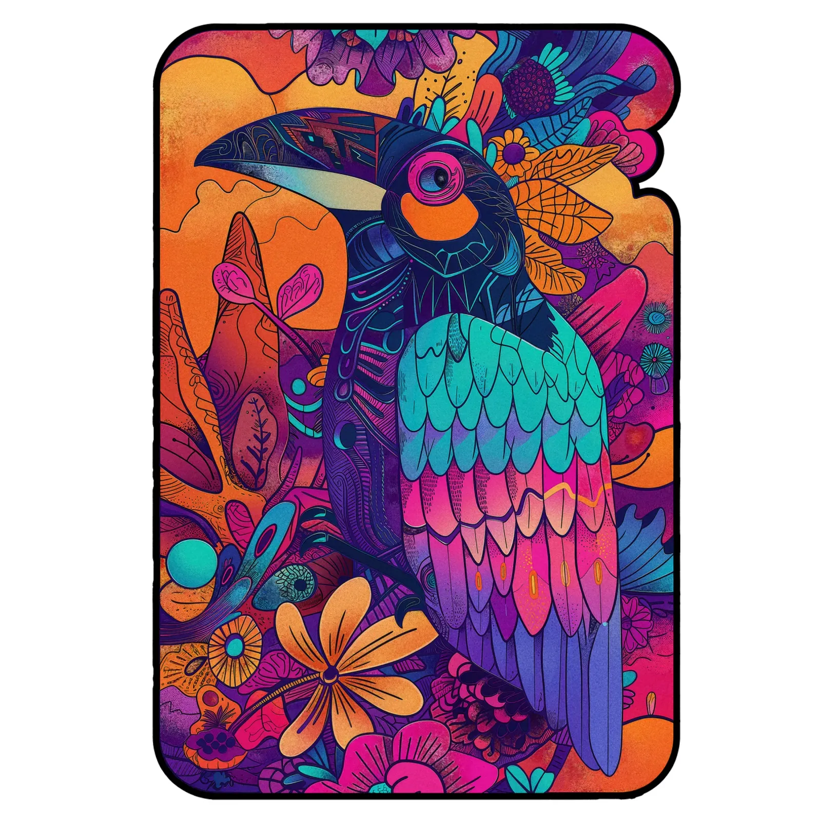 The Parrot canvas met Baklijst van Qimstudio