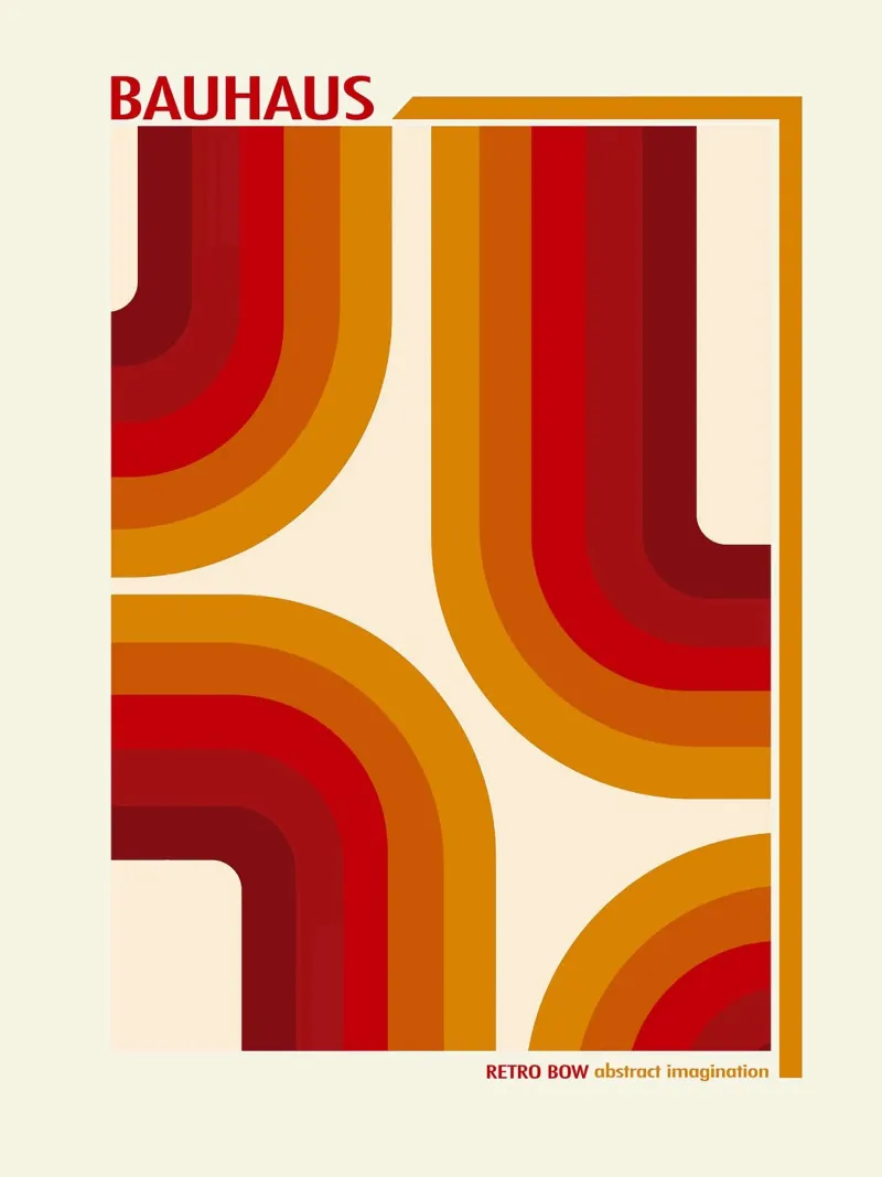 Retro Abstract Wall Art canvas with Floater frame by Craig Harris
