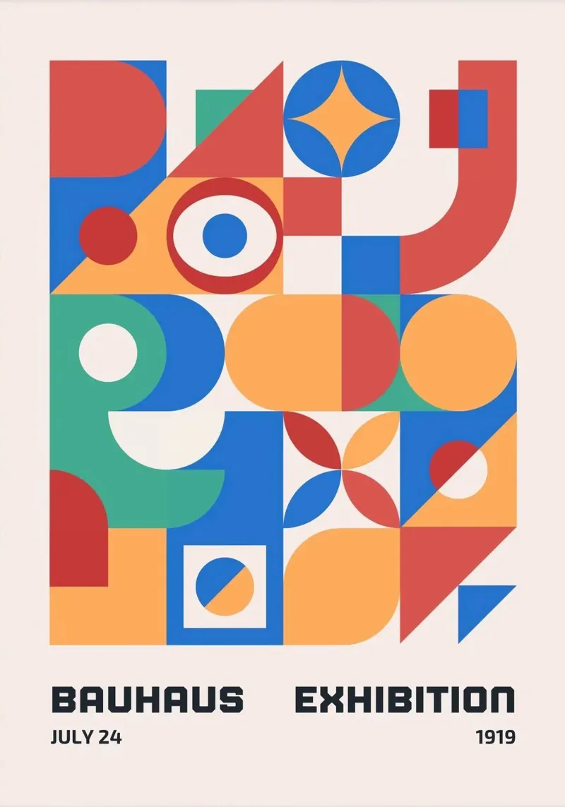 Geometrische abstracte muurkunst canvas met Baklijst van Craig Harris