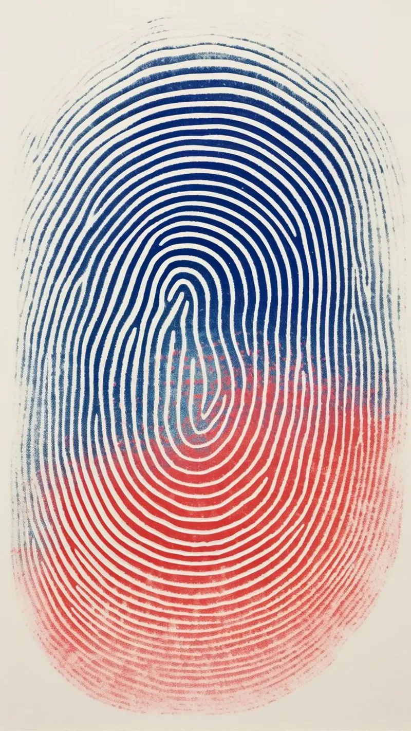 gradient finger print poster con telaio in plastica da sophiaz