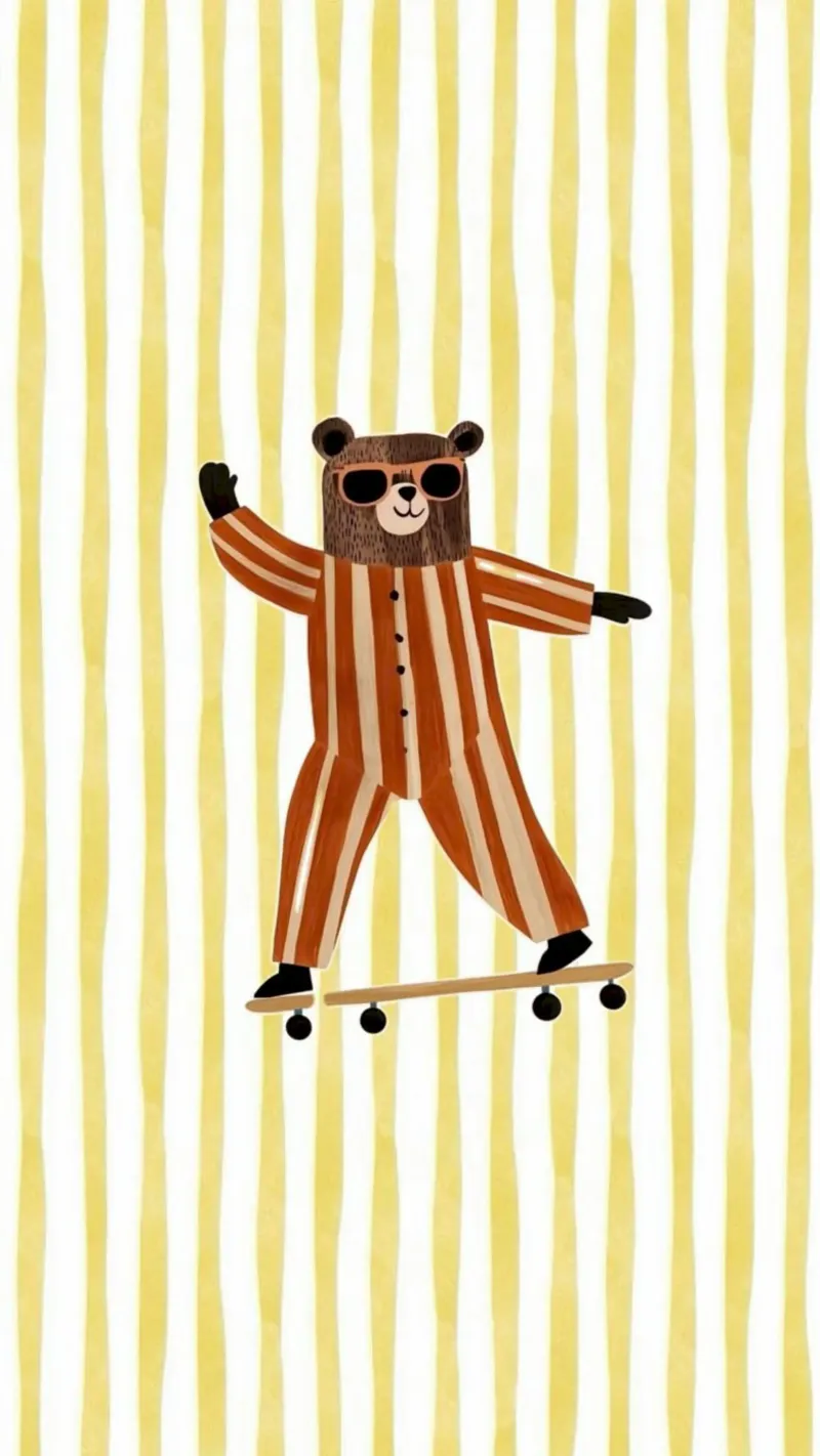 animal skating tela con Cornice a cassetta da mardaven