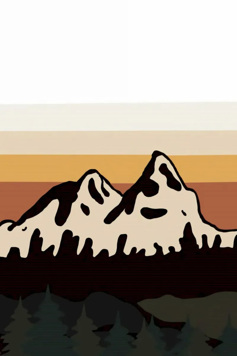 milk mountain gradient poster con telaio in plastica da sophiaz