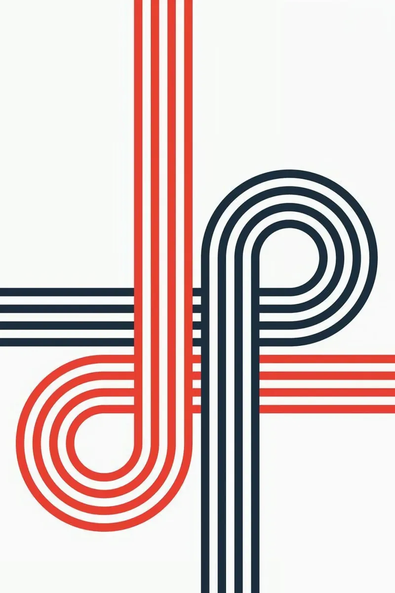 minimalist line parallel canvas met Baklijst van mardaven