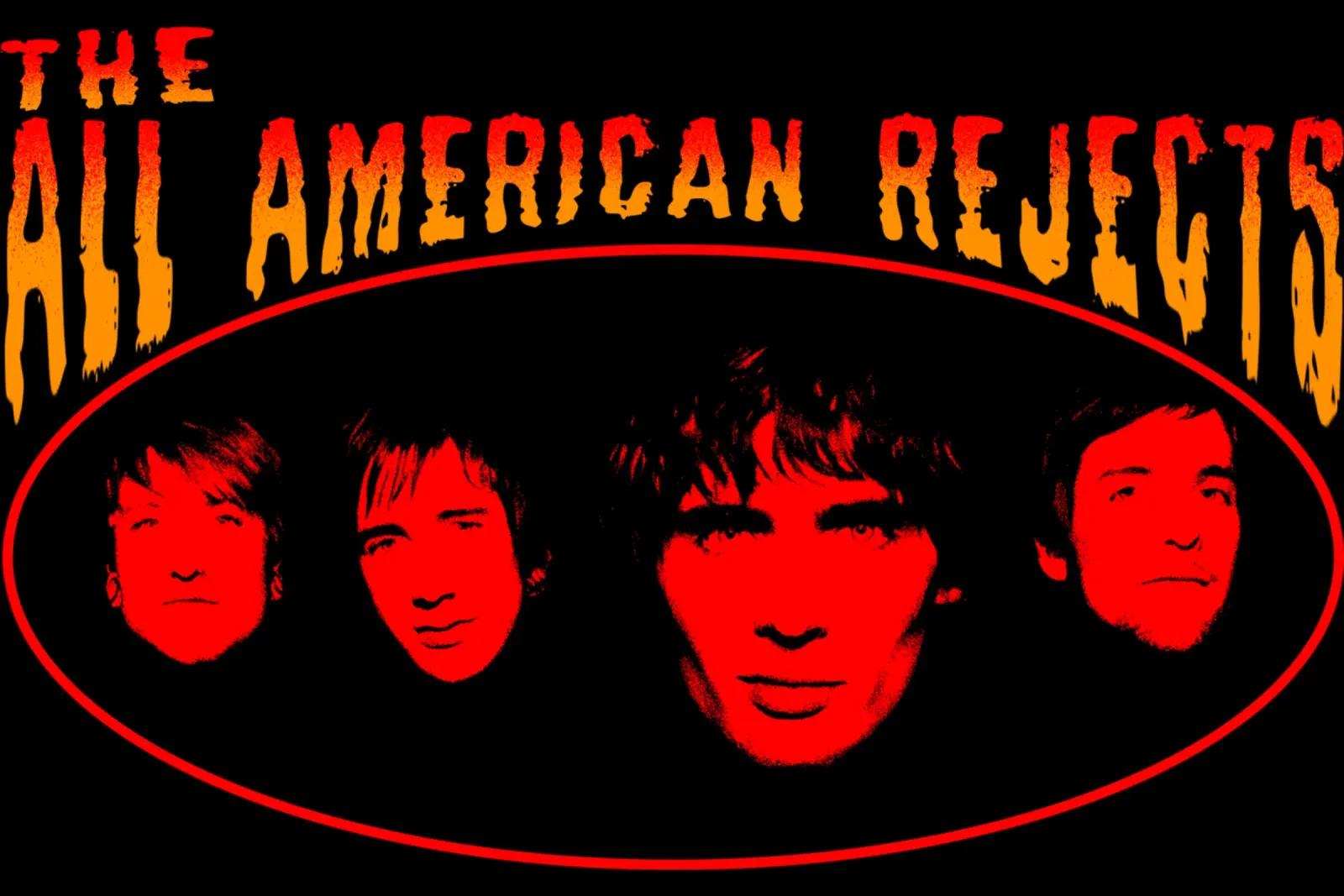 Volto Vintage Gli All American Rejects Indle poster con telaio in legno da itzmyui