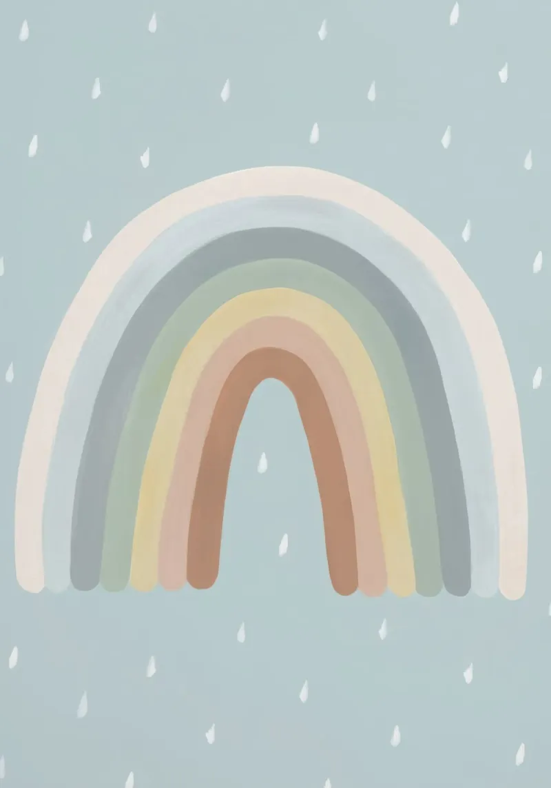 Arcobaleno poster con telaio in legno da Panait Ivascu