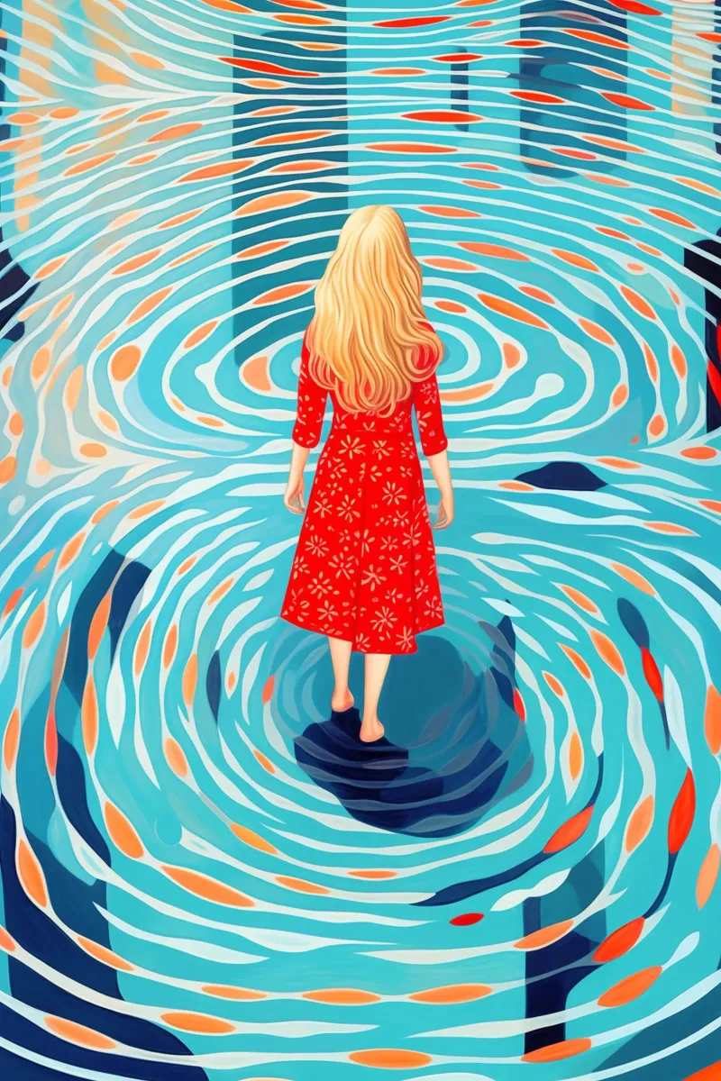 Scoperta di sé e viaggio interiore in piscina poster da Autofocus