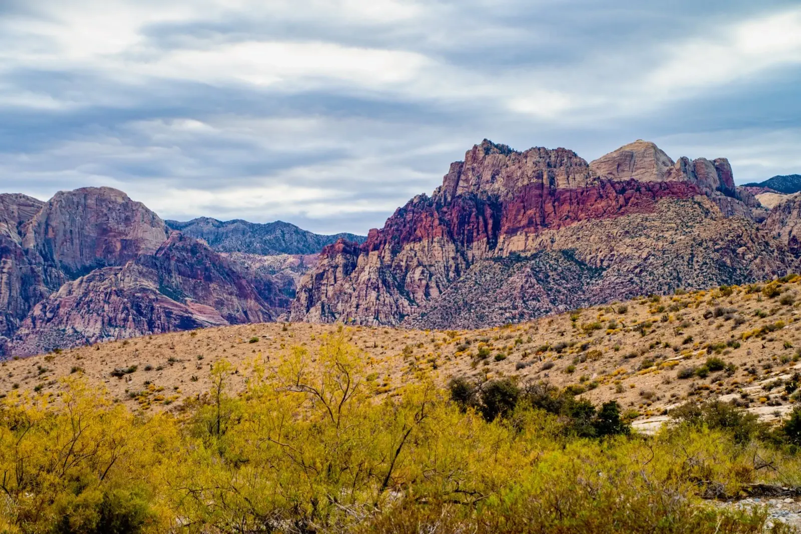 Red Rock Canyon a Las Vegas, Nevada poster con telaio in alluminio da anderm