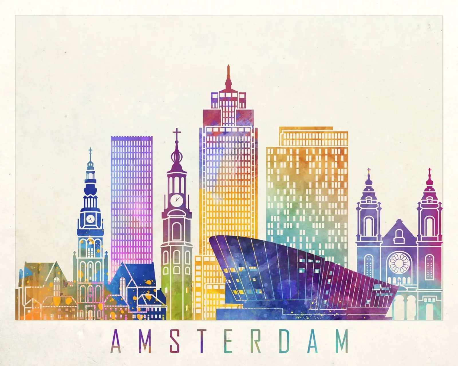 Lo skyline di Amsterdam poster da 🎨 Point and Art