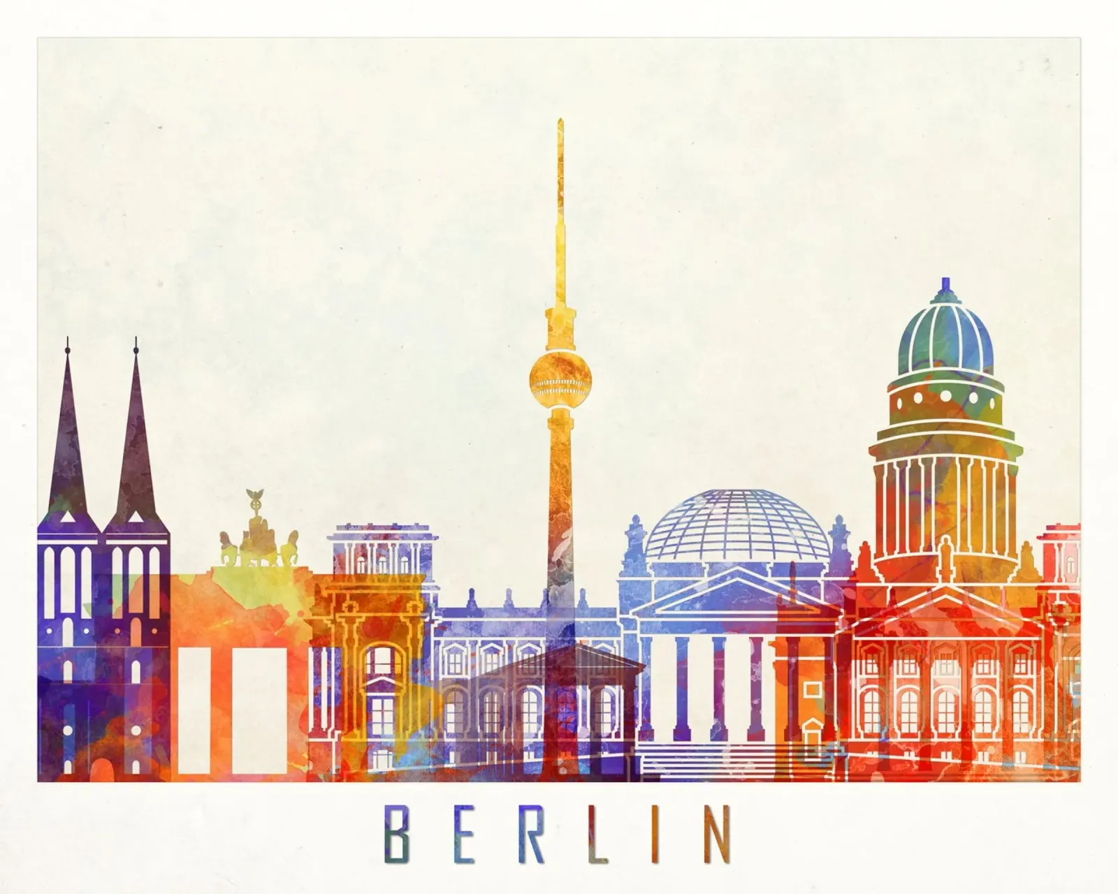 Lo skyline di Berlino poster da 🎨 Point and Art