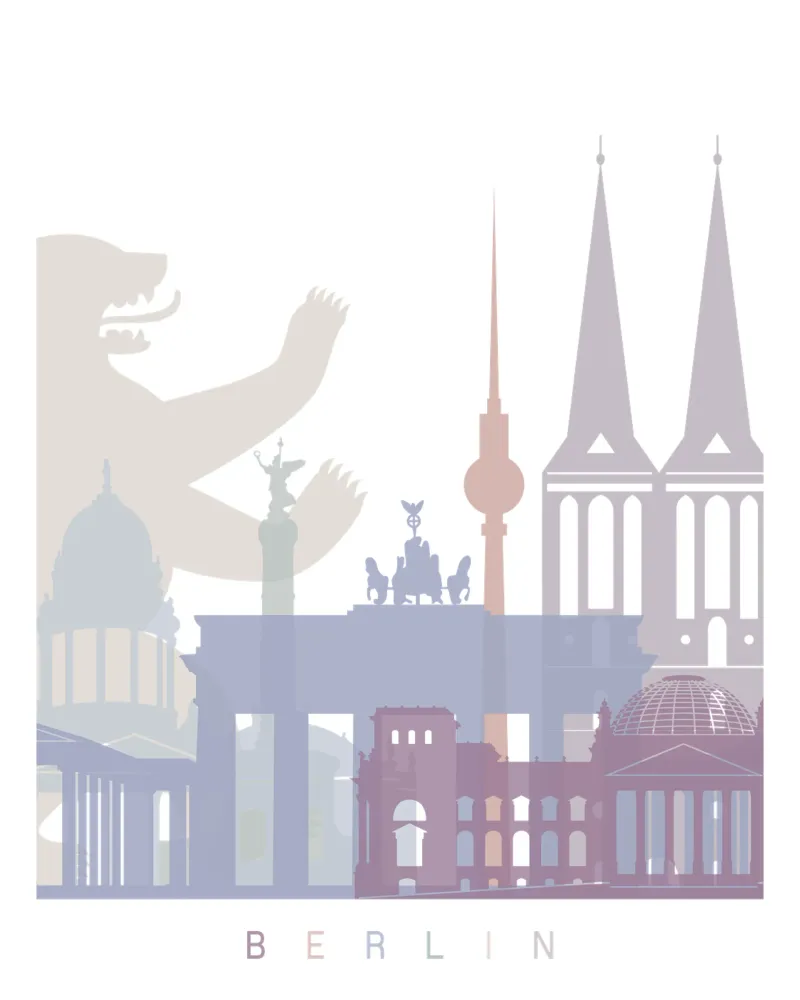 Lo skyline di Berlino poster da 🎨 Point and Art