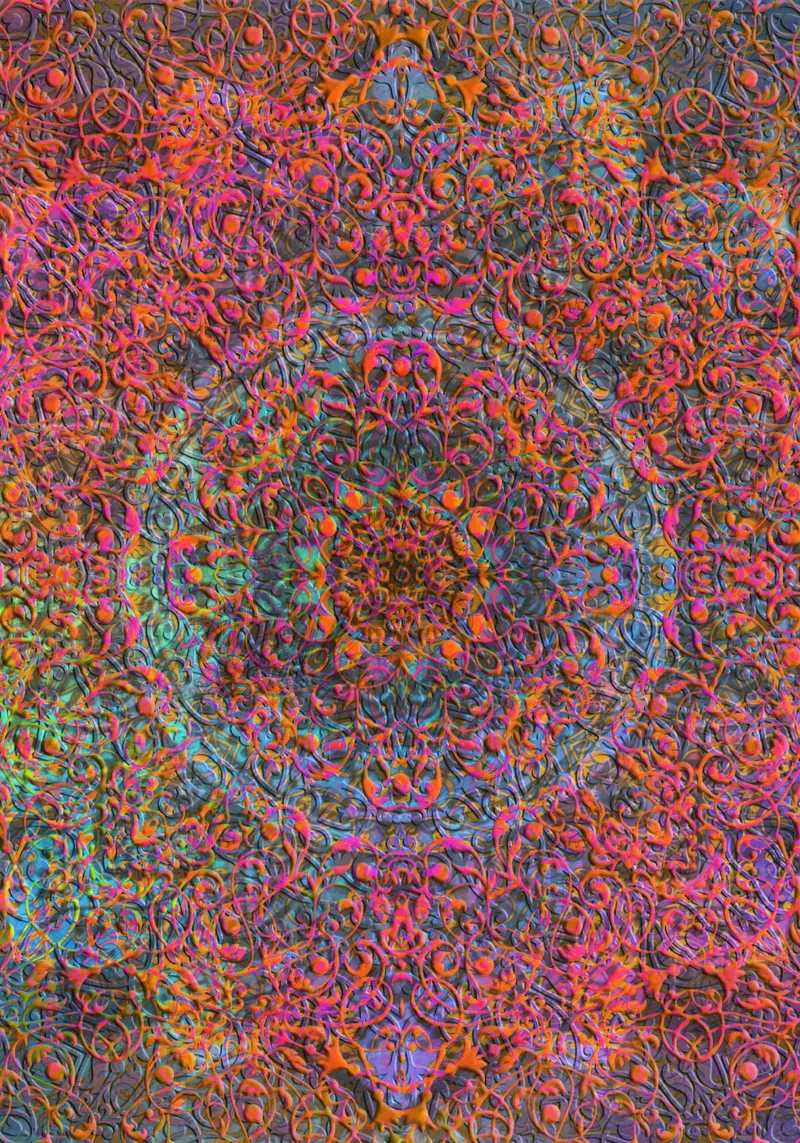 Mandala magico poster con telaio in plastica da Justyna Jaszke JBJart