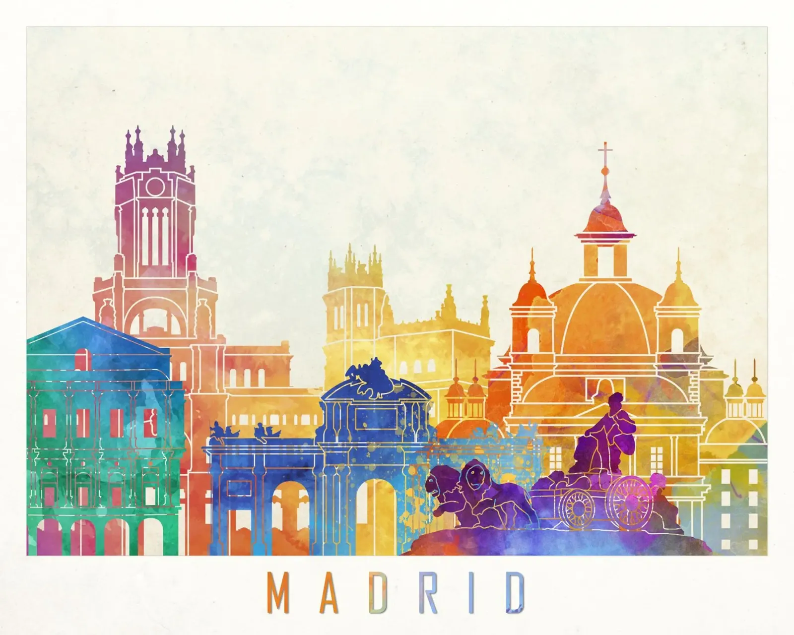 Lo skyline di Madrid poster da 🎨 Point and Art