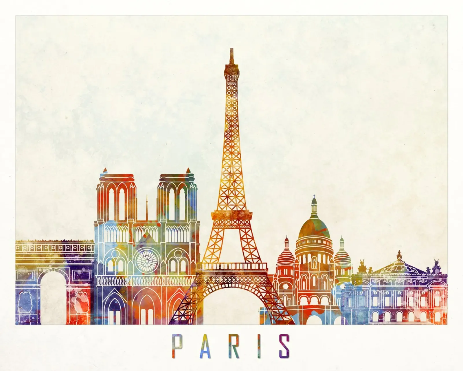 Lo skyline di Parigi poster da 🎨 Point and Art