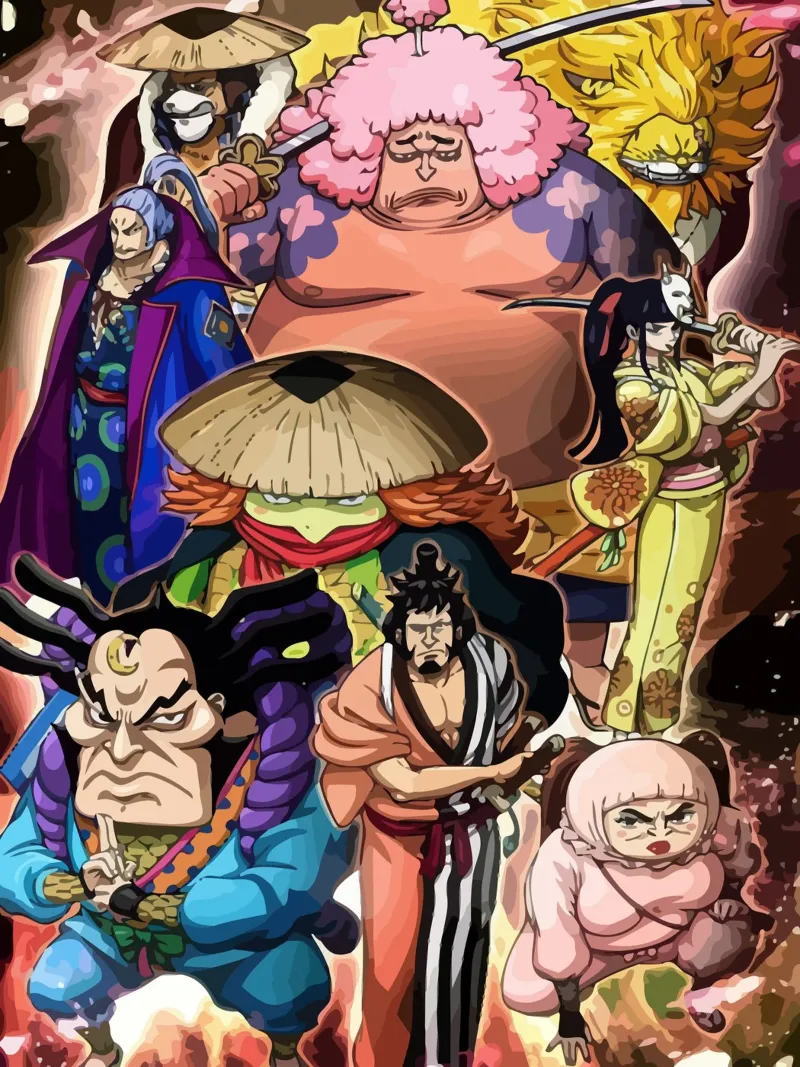 Samurai of Wano One Piece canvas with Floater frame by Dumery Art