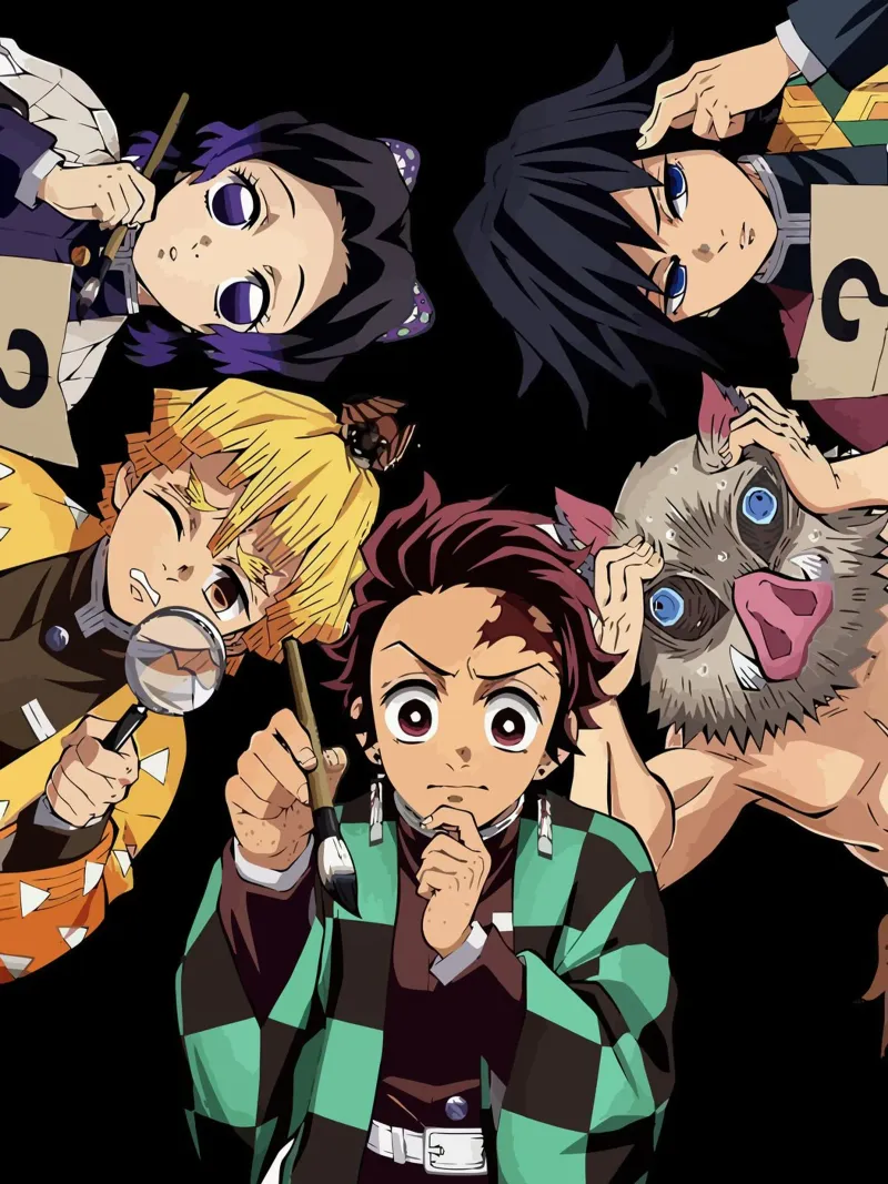Kimetsu no Yaiba Demon Slayer canvas with Floater frame by Dumery Art