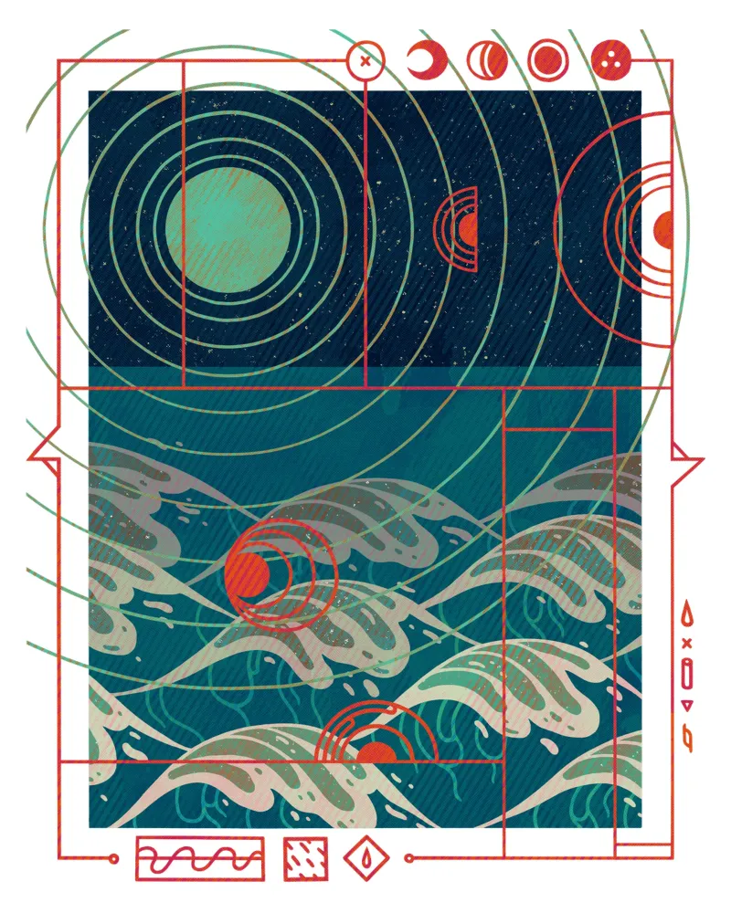 Tides poster con telaio in plastica da againstbound