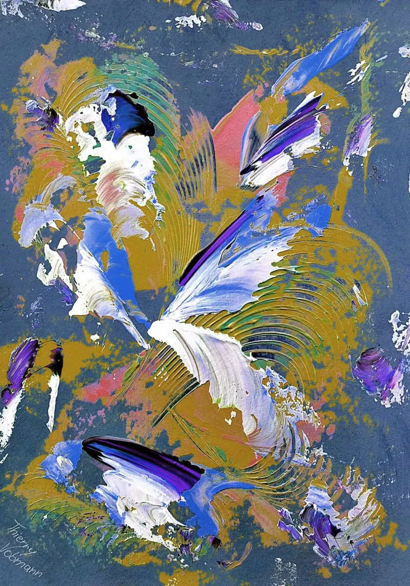 IDEAL GIFT 76 invers. tela con Cornice a cassetta da Thierry Vobmann Abstract painting