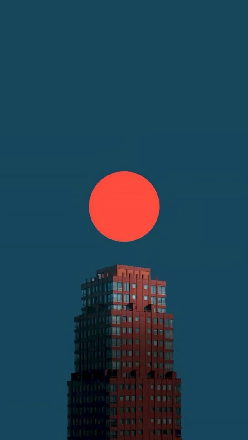 chill building sunset poster con telaio in alluminio da jasnet