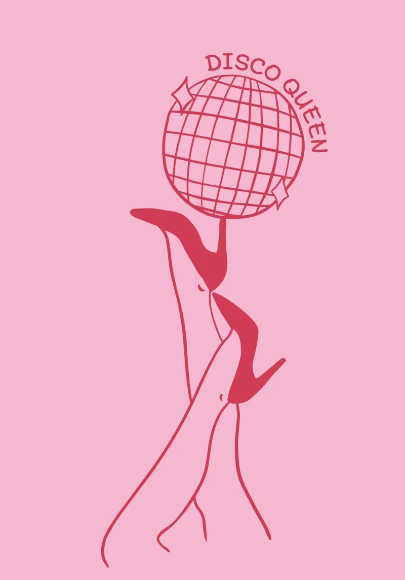 Disco Queen tela con Cornice a cassetta da DigiWunderwerk