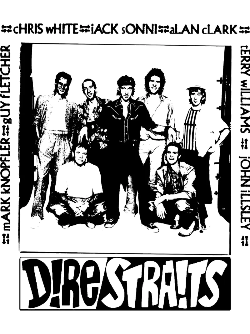 Dire Straits Rock Band poster con telaio in plastica da grass.studio_