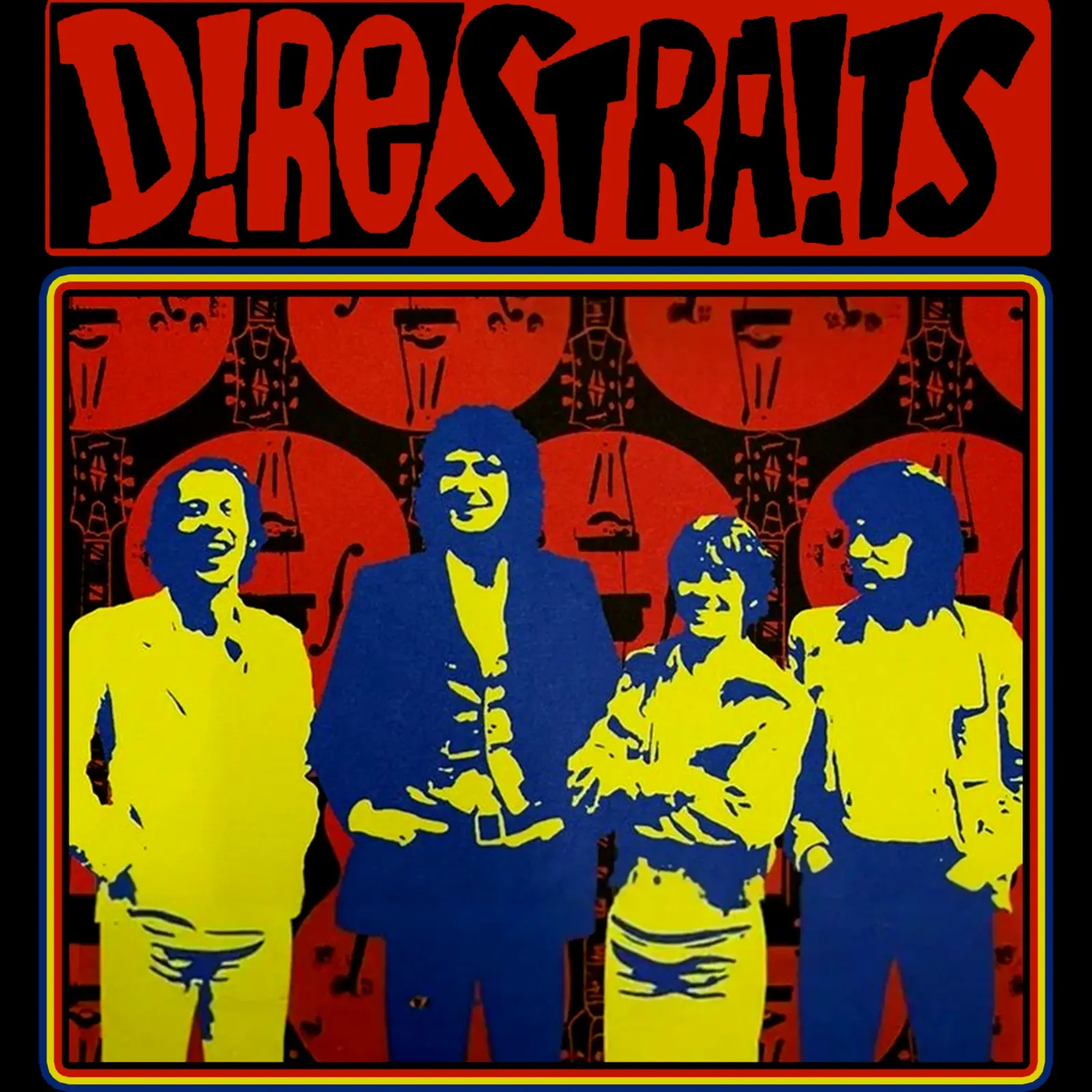 Vintage Dire Straits pop canvas met Baklijst van grass.studio_
