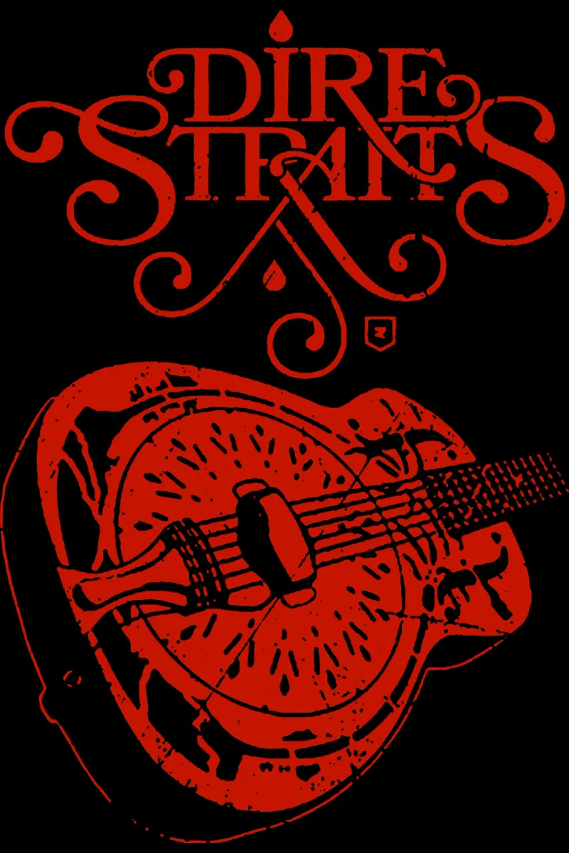 Chitarra Dire Straits Rock Band poster con telaio in plastica da grass.studio_